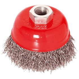   EXTOL CRAFT drótcsiszoló fazékkefe (sarokcsiszolóra); 75mm, M14×2, max.12500 ford/perc, hullámos szálú