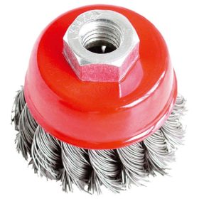   EXTOL CRAFT drótcsiszoló fazékkefe (sarokcsiszolóra) ; sodrott erős 65mm, max. 12500 ford/perc, 0,5 mm szálvastagság