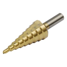   EXTOL CRAFT lépcsős fémfúró, 9 lépcsős; (4-20mm, 2mm lépcsők), befogás: 10mm, max. 4mm vastag anyagokhoz, TiN bevonat