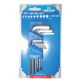 9 részes rövid imbuszkulcs készlet 1,5-10mm  20219MR