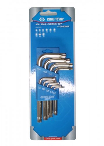 9 részes torxvégű. imbuszkulcs készlet T10-T50.   20309PR