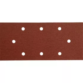   EXTOL PREMIUM csiszolópapír, tépőzáras, 93×190 mm, 8  lyukas klt, P80, 10db/cs, 407115-höz