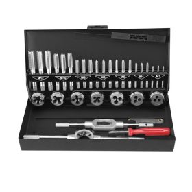   EXTOL PREMIUM menetfúró menetmetsző klt., fém dobozban; 32db M3-M12, jó minőségű szénacél