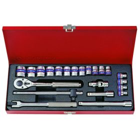 22 részes 3/8˝-os kézi dugókulcs készlet 12*  3023MR