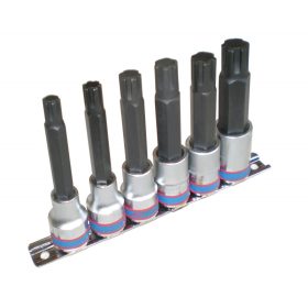 6 részes 1/2˝-os bordás bitfejkészlet 4116PR