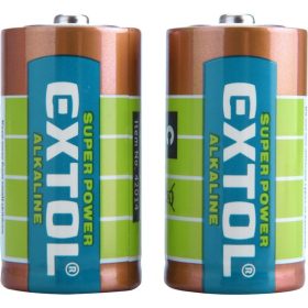   EXTOL ENERGY elem klt. 2 db, alkáli, 1,5V, méret: C (LR14); hosszú étettartam, bliszteren