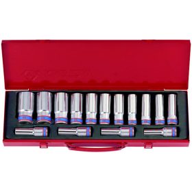   15 részes 1/2˝-os kézi hosszú dugókulcs készlet.12*   4215MR