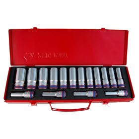   16 részes 1/2˝-os kézi hosszú dugókulcs készlet 12*  4216MR
