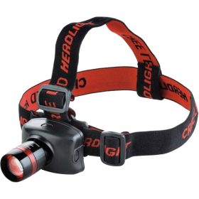   EXTOL LIGHT LED fejlámpa, 3 W, 120 Lumen, cseppálló; 3 funkció (teljes/fél fényerő, villogás) + zoom, elem nélkül