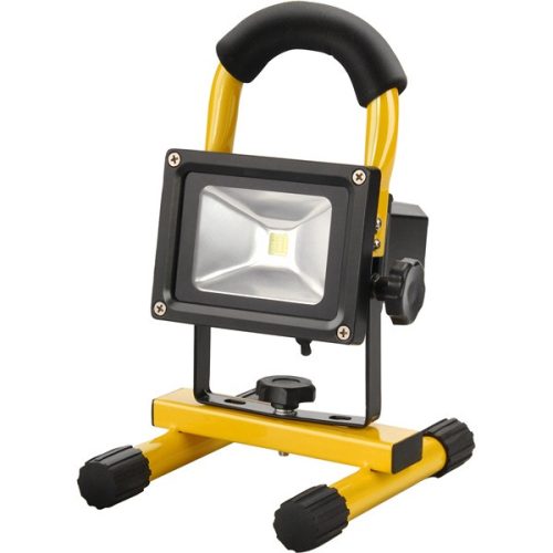 EXTOL CRAFT hordozható LED lámpa (reflektor), 10W, 800 lm; IP65, Li-ion akkus tölthető