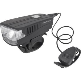   EXTOL LIGHT LED lámpa, biciklis, első, fehér 5 W LED; 350 Lm, ABS ház, USB újratölthető beépített Li-ion akku, 1200 mAh, duda funkc.