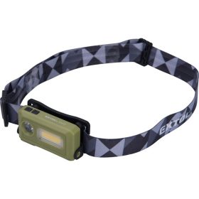   EXTOL LIGHT LED fejlámpa, SMD+COB, 140 Lumen; tölthető akkuval, 8 funkció, cseppálló IPX4