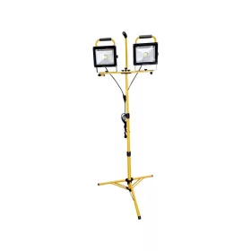   EXTOL LIGHT hordozható LED lámpa, 2×30 W, reflektor; 2×2400 Lm, IP65, teleszkópos állvánnyal, 230V/50Hz, 2,9 m kábel