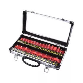   EXTOL PREMIUM felsőmaró klt.  24db (alu kofferben) ; 8mm-es befogással, keményfém lapkás