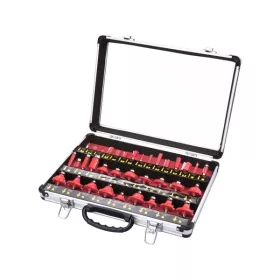   EXTOL PREMIUM felsőmaró klt.  35db, (alu kofferben) ; 8mm-es befogással, keményfém lapkás