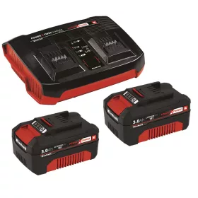   Einhell 2x3,0Ah & Twincharger Kit 2 db akku + dupla töltő szett