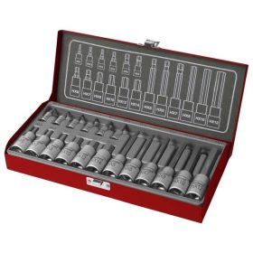   FORTUM bitdugófej klt. imbusz, 1/2", 1/4", 18db, 61CrV5; FORTUM