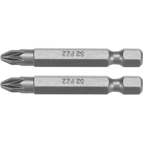 EGYÉB behajtóhegy PZ, 2 db, S2 acél; PZ 2×50mm, bliszteren