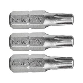   FORTUM behajtóhegy TORX, 3 db, S2 acél; T 30×25mm, bliszteren