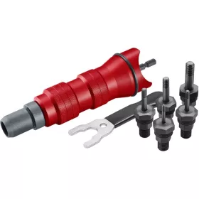   FORTUM adapter  klt. fúrógéphez, POP-NUT szegecsanyákhoz, 6 db, M3-M4-M5-M6-M8; 1/4" hatszög befogás,  FORTUM