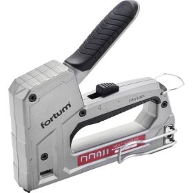   FORTUM tűzőgép, ALUházas, profi, 6 funkciós; kapocs: 6-14×10,6mm és ×11,3mm, U-kapocs10-14×7,6mm, szegek: max.15×2×1,2mm FORTUM