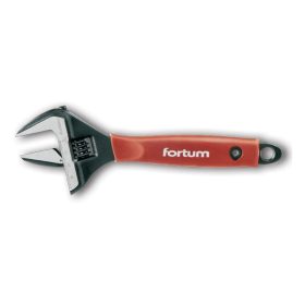   FORTUM állítható villáskulcs BW sorozat, 22,5 fok,61CrV5, gumírozott markolat; 212mm, / 8", foszfátozott, 0-38mm állítási tarto