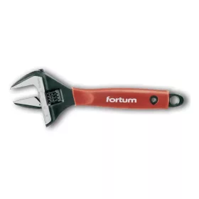   FORTUM állítható villáskulcs BW sorozat, 22,5 fok,61CrV5, gumírozott markolat; 212mm, / 8", foszfátozott, 0-38mm állítási tarto