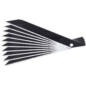   FORTUM pótpenge 10 db, fekete, tripla vágóéllel; 9×100×0,7mm, SK2 acél, HRC > 67, lézeres élezés