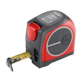   FORTUM lézeres távolságmérő mérőszalaggal, 40 m / 5 m×19 mm, lézer pontoság: 2 mm, FORTUM