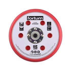   EXTOL tartalék gumi talp 4795038 rotációs csiszológéphez, 6"/150mm, 6+16 db lyuk, tépőzáras, 12.000 f/perc, vastagság:10mm