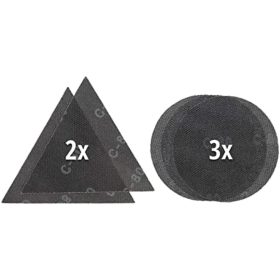   Einhell 225mm csiszolórács, 5 részes (2*P80,1*120P és 2 DB P80 háromszög) KWB by Einhell tartozék