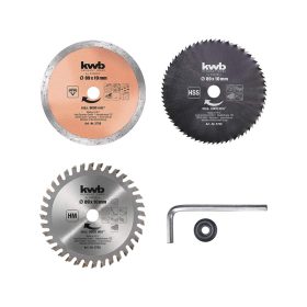   Einhell Mini körfűrészlap szett, 89mm, 1 gyémántkorong, 1 HSS, 1 HM fűrészlap KWB by Einhell tartozék