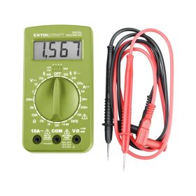   EXTOL CRAFT digitális multiméter; Amper/Volt/Ohm mérő, hangjelző funkcióval, CE, 1 db 9V elem