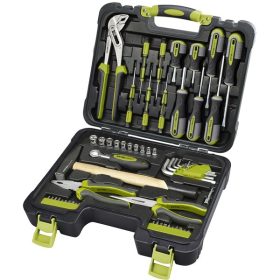   EXTOL CRAFT szerszámkészlet, 57db, 1/4" CV.; 10 dugófej(4-13mm), racsnis kar+fogók,csavarhúzók,órás csavarhúzók, imbuszkulcs,BIT-ek
