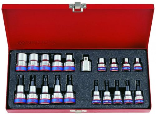 20 részes 1/2˝& 3/8˝-os torx dugó-& bitkészlet 7120PR01