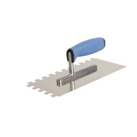   N2 glettelőkanál  13×27cm rozsdamentes csempéző 10×10mm, SOFT gumi nyél