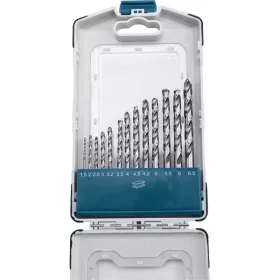   EXTOL INDUSTRIAL fémcsigafúró klt., 13db, HSS 9341/M2, 2-8 mm, acélra, normál befogás, polírozott, műanyag tartóban
