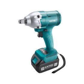   EXTOL INDUSTRIAL akkus ütvecsavarozógép 18V, LI-ion, 1/2" négyszög befogás, 2 db akku: 4000 mAh, ford.: 2.600 1/min, 260 Nm