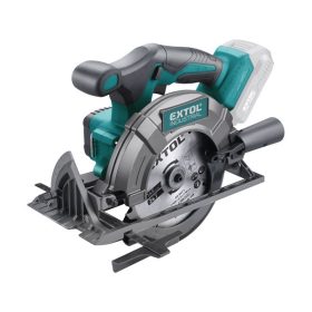   EXTOL INDUSTRIAL akkus körfűrészgép, Share20V, 20V, Li-ion, 0-3650 ford/perc, 165 mm tárcsa, AKKU és TÖLTŐ NÉLKÜL