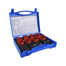   EXTOL PREMIUM körkivágó klt.,HSS Bi-metál,13db-os,(19-22-29-35-38-44-51-57-64mm) műanyag,fa,gipszk.,ALU,réz, vas,acél,rozsdamentesa.