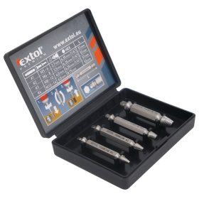   EXTOL PREMIUM törtcsavar kiszedő klt. 4db (2,7-3,5-4,0-6,0 mm)×51mm, HSS