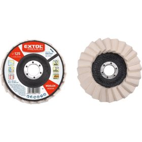   EXTOL lamellás polírozó filc, INOX, acél és ALU munkadarabok polírozására 125×22mm (darabáras, de csak ötösével rendelhető)
