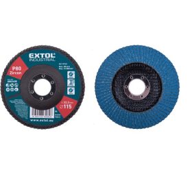   EXTOL INDUSTRIAL lamellás csiszoló INOX, acél és ALU munkadarabok csiszolására, 115×22mm; P100