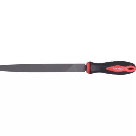   EXTOL PREMIUM fémreszelő 200mm lapos, T12 acél, vágat 2, finom, TPR gumis műanyag nyél