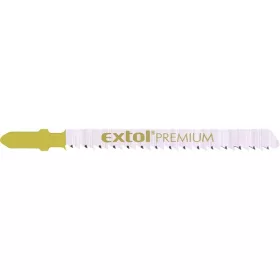   EXTOL PREMIUM dekopírlap, 5db, Bosch befogás, HCS; 75×8×1,5mm, 2,5mm fogtáv, köszörült, fordított állású fogak, egyenes vágás, puhafáh