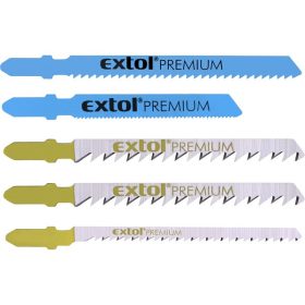   EXTOL PREMIUM dekopírlap, 5db különböző típus, Bosch befogás, HSS, HCS; Bimetál