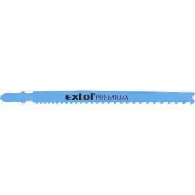   EXTOL PREMIUM dekopírlap, 5db, Bosch befogás, Bimetál; 132×8×1mm, progresszív fogazás, mart, hullám fogak, egyenes gyors vágás