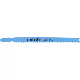   EXTOL PREMIUM dekopírlap, 5db, Bosch befogás, Bimetál; 132×8×1mm, progresszív fogazás, mart, hullám fogak, egyenes gyors vágás