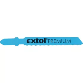   EXTOL PREMIUM dekopírlap fémre, 5db, Bosch befogás, HSS; 51×8×1,5mm, 1,2mm fogtáv, mart, hullámosított fogak, egyenes vágás, acéllemez