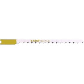   EXTOL PREMIUM dekopírlap, 5db, univerzális befogás, HCS; 75×4,5×1,5mm, 2,5mm fogtáv, köszörült fogak, tiszta egyenes/íves vágás, puhaf